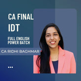 CA Final IDT | Full English Power Batch by CA Ridhi Baghmar | For Jan 26 & May 26 Exams